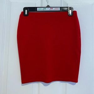 BOOHOO Red mini bodycon skirt